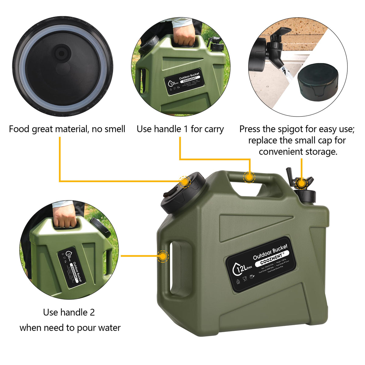 BPA Free Water Containers with Spigot P678