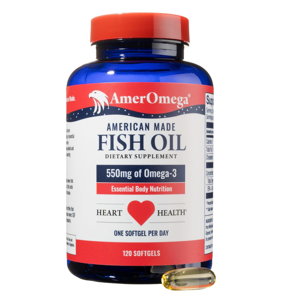 Omega-3 Fish Oil 550mg 120 Servings Wild Caught Alaska Pollock Triglyceride Form X7430