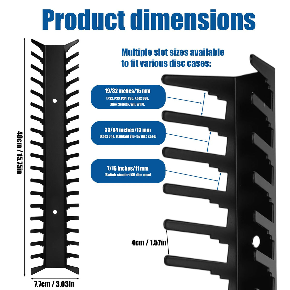 Heavy Duty Metal Video Game Storage Wall Mount O5336