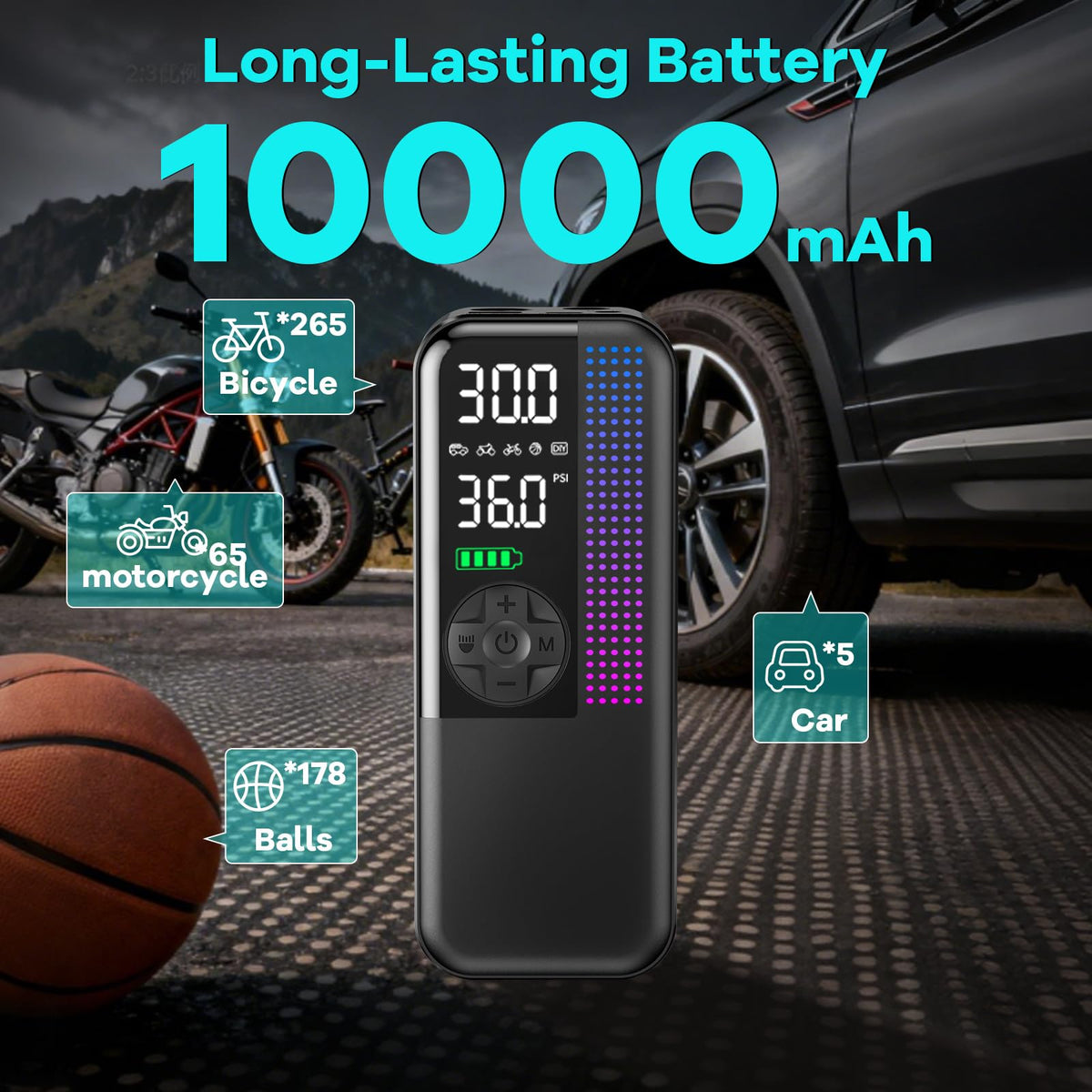 150PSI Portable Cordless Tire Inflator Air Compressor G235