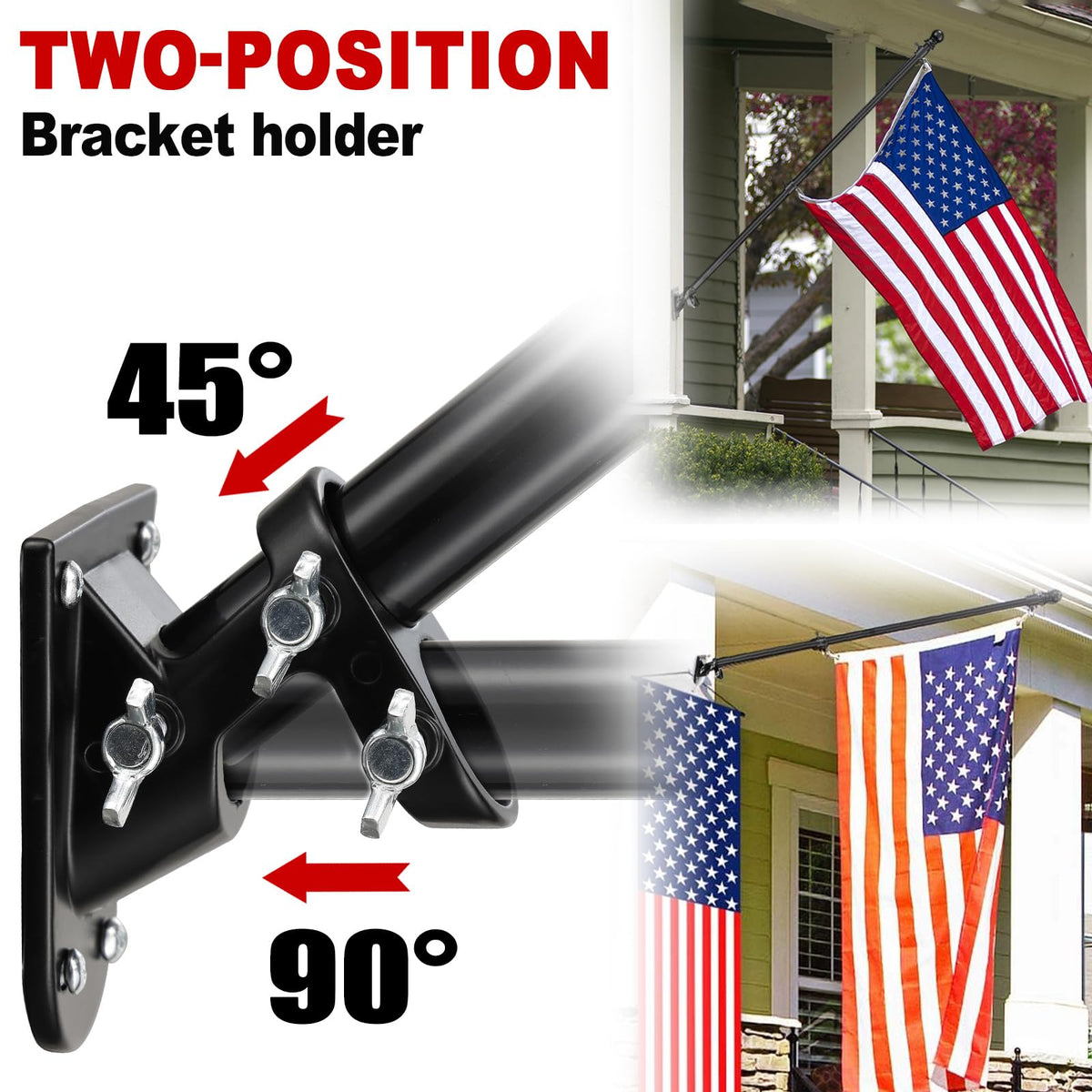 5ft Stainless Steel Flag Pole Kit with Bracket A2195