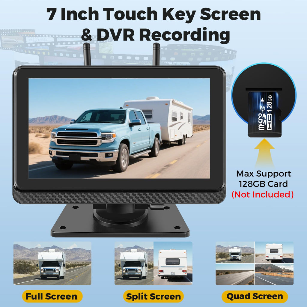 Wireless Backup Camera with 7" Monitor and 1080P Camera L206363