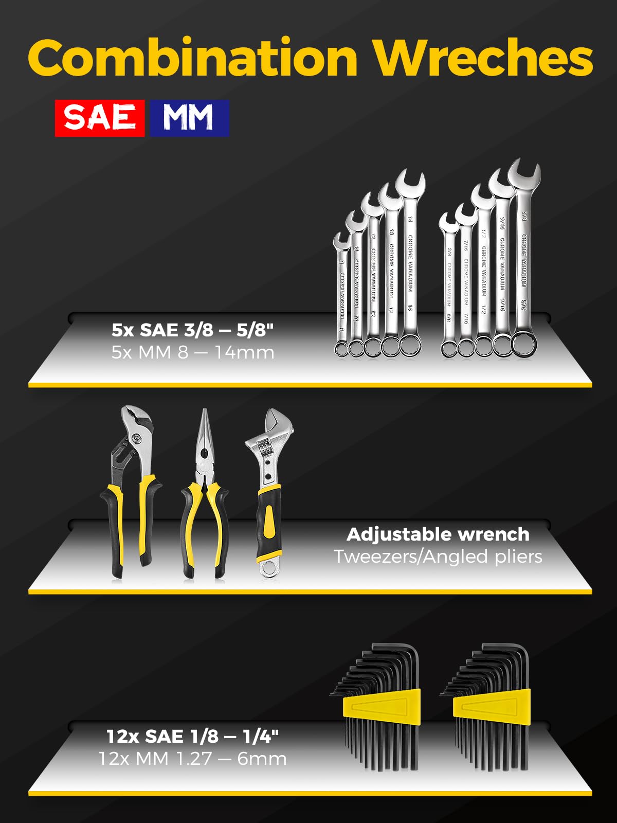203-Piece SAE/Metric Mechanics Tool Set V618534