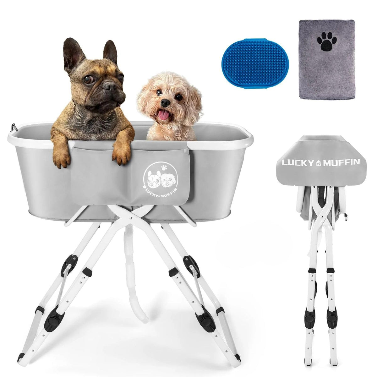 Portable Foldable Dog Bathtub 5 Adjustable Heights Z626