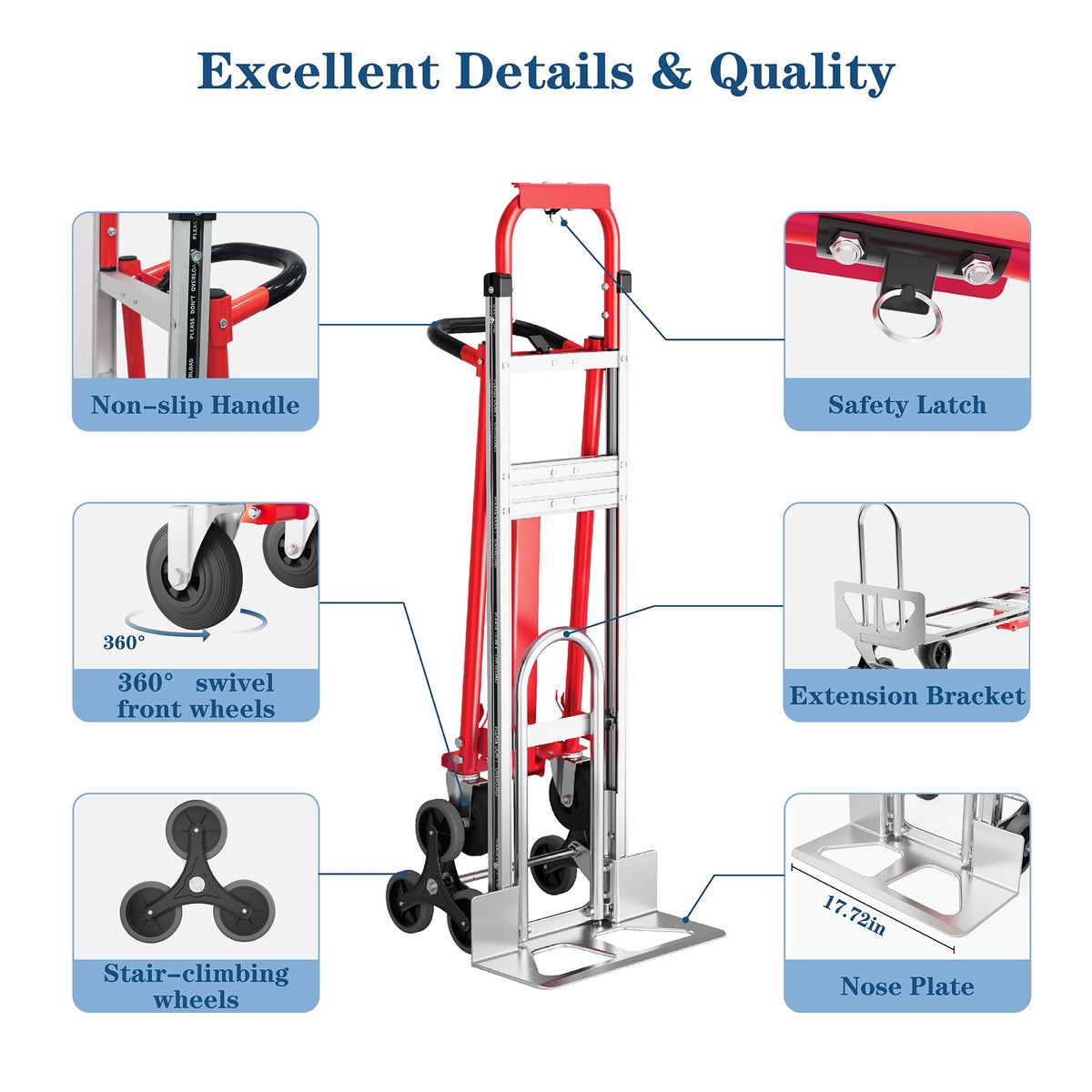 1000 lb Aluminum Steel Convertible Hand Truck S880