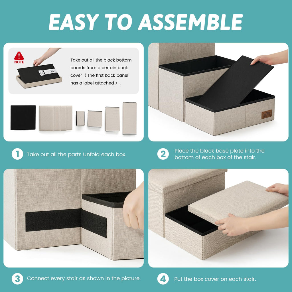 Dog Stairs with Storage, 4-Step V81793