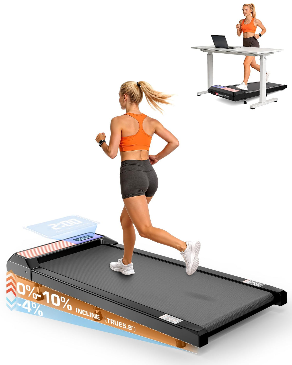 Incline Under Desk Treadmill H7911