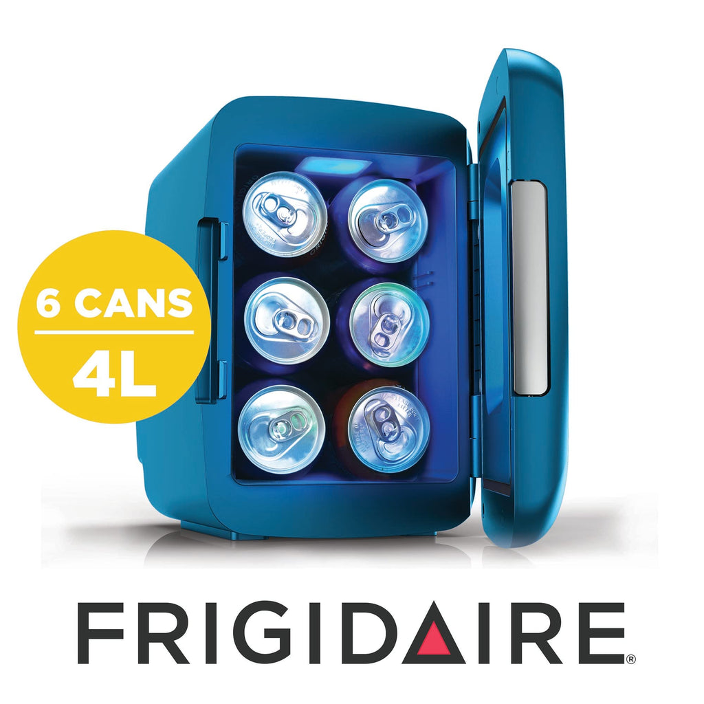 Gaming Light Up Mini Beverage Refrigerator 6 can 4 liters Blue T324876