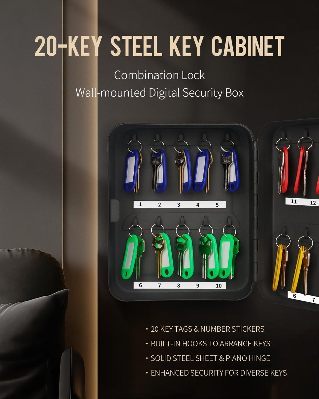 Steel Key Cabinet with Combination Lock U823