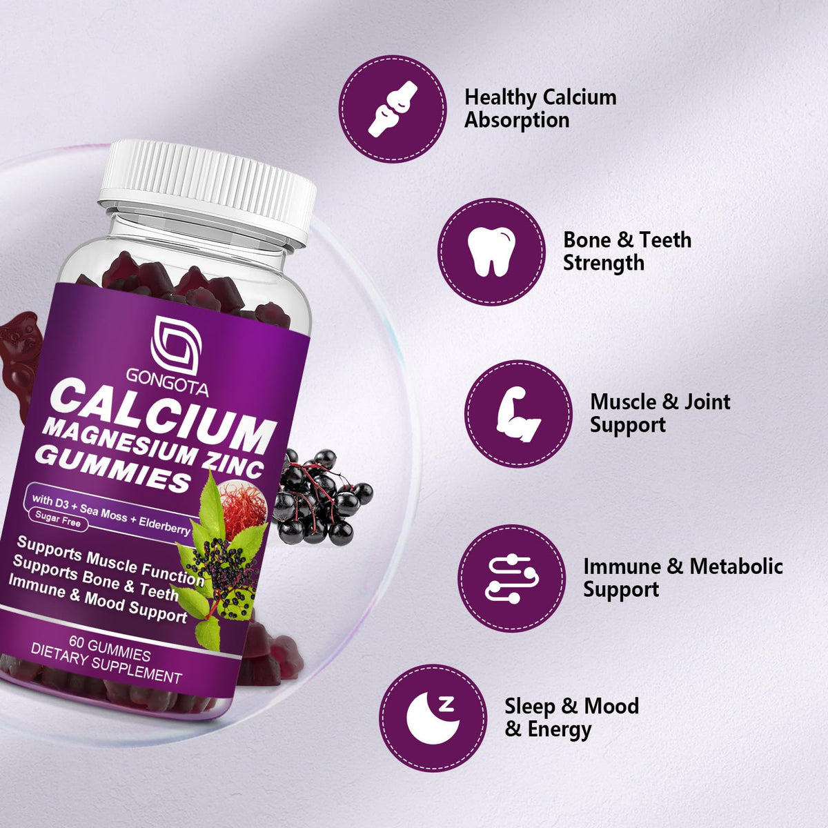Calcium Magnesium Zinc with Vitamin D3 60 Count W40387