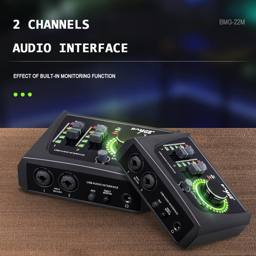 2 Channel USB Audio Interface with XLR 48V Phantom Power V5997