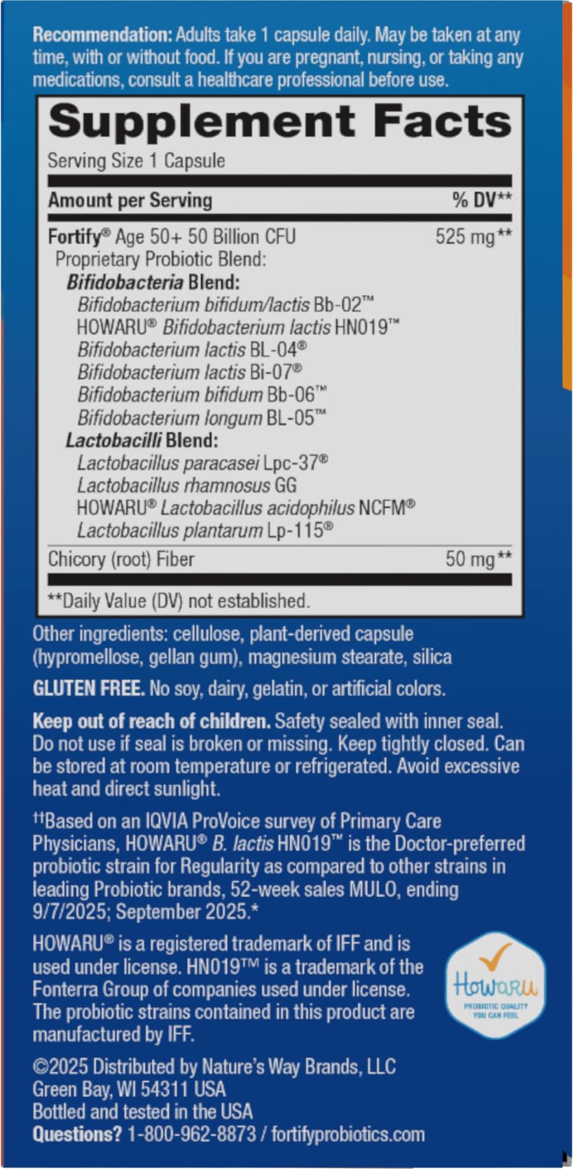 Probiotic 50 Billion Live Cultures 30 Capsules B90906