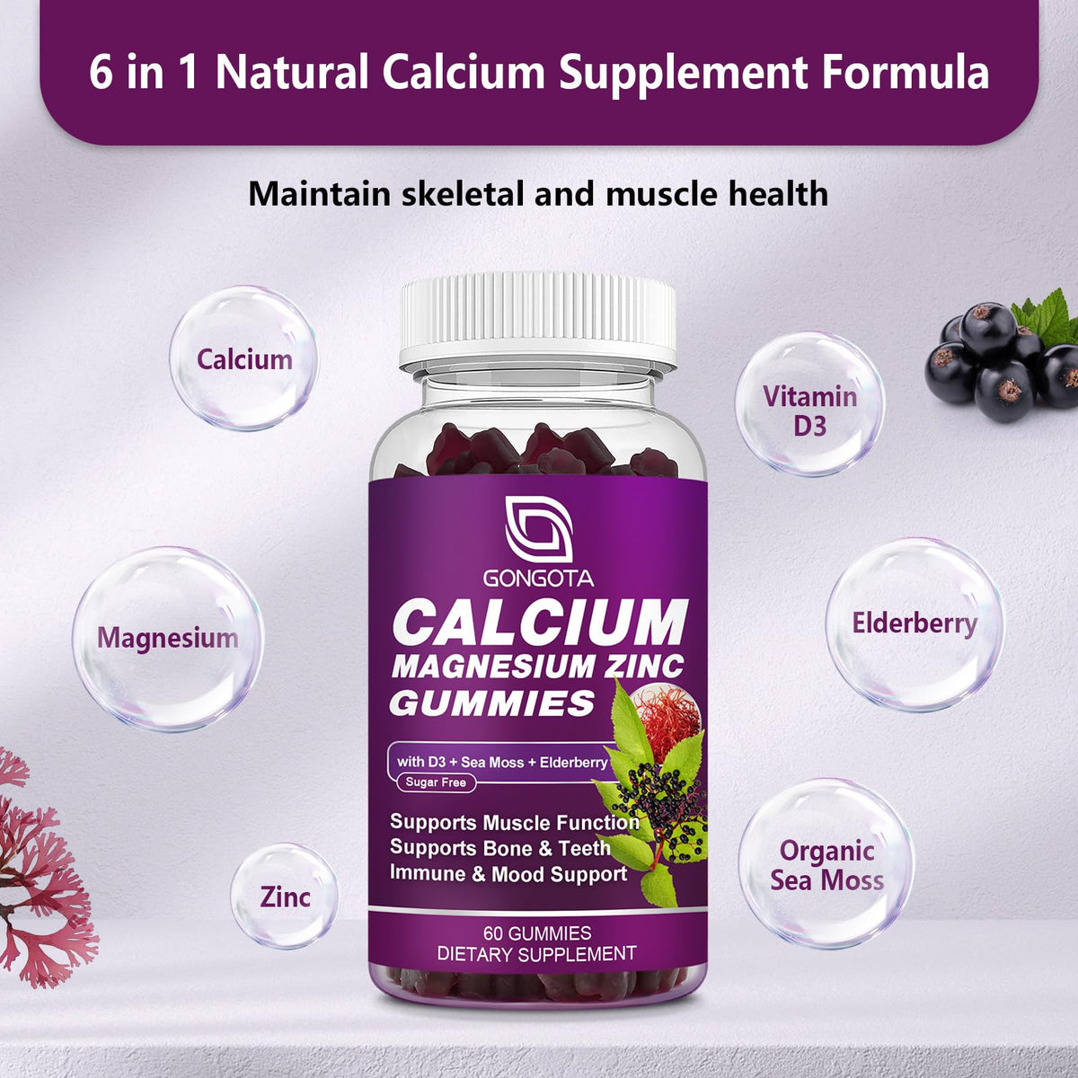 Calcium Magnesium Zinc with Vitamin D3 60 Count W40387