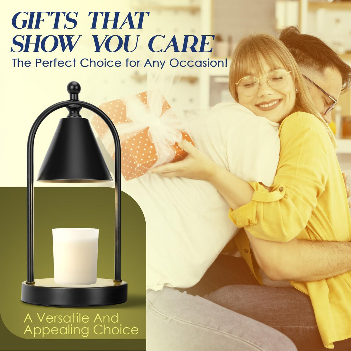 Black Candle Warmer Lamp with Timer S847862
