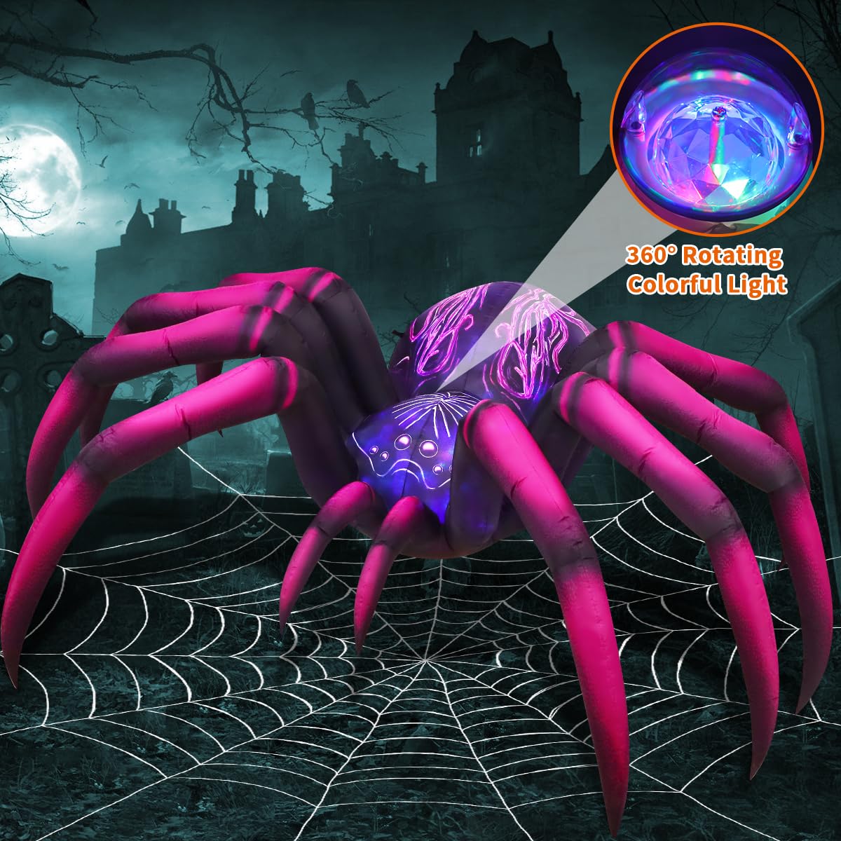 9 FT Halloween Inflatables with Built-in LEDs F96801