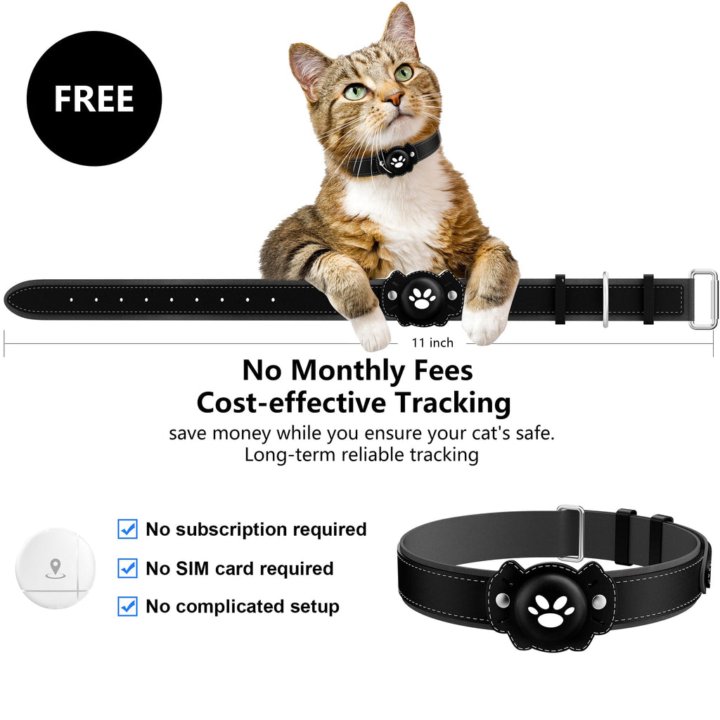 GPS Cat Collar Tracker, Waterproof, Black U764967