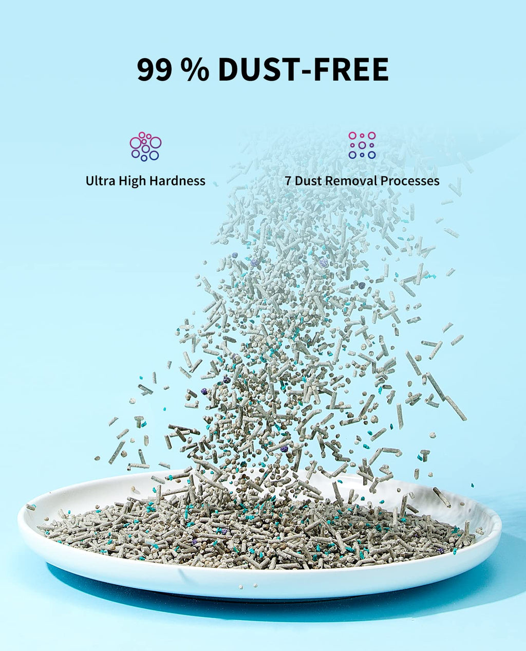Mixed Cat Litter Fast Clumping Flushable Ultra Absorbent 7.9lb×2 Bags O785