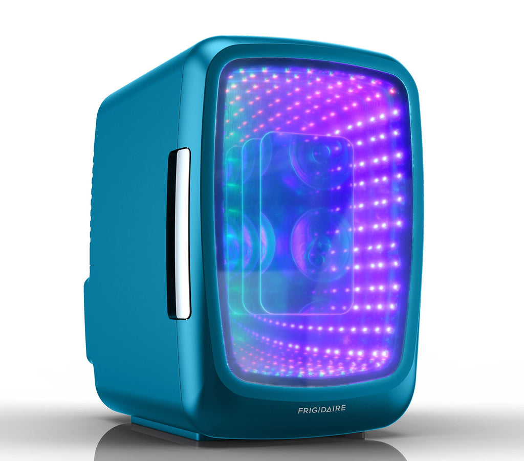 Gaming Light Up Mini Beverage Refrigerator 6 can 4 liters Blue T324876