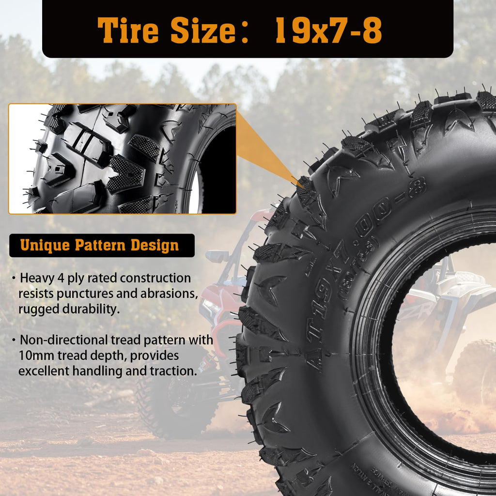 19x7-8 All-Terrain ATV UTV Tires 2 PCS O437
