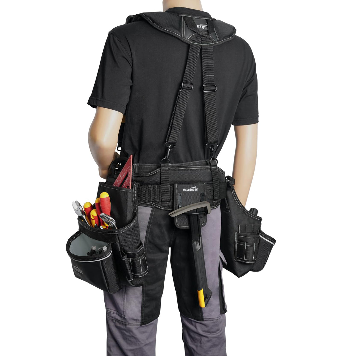 Tool Belt with Suspenders 32 Pockets 34"-48" Waist N734