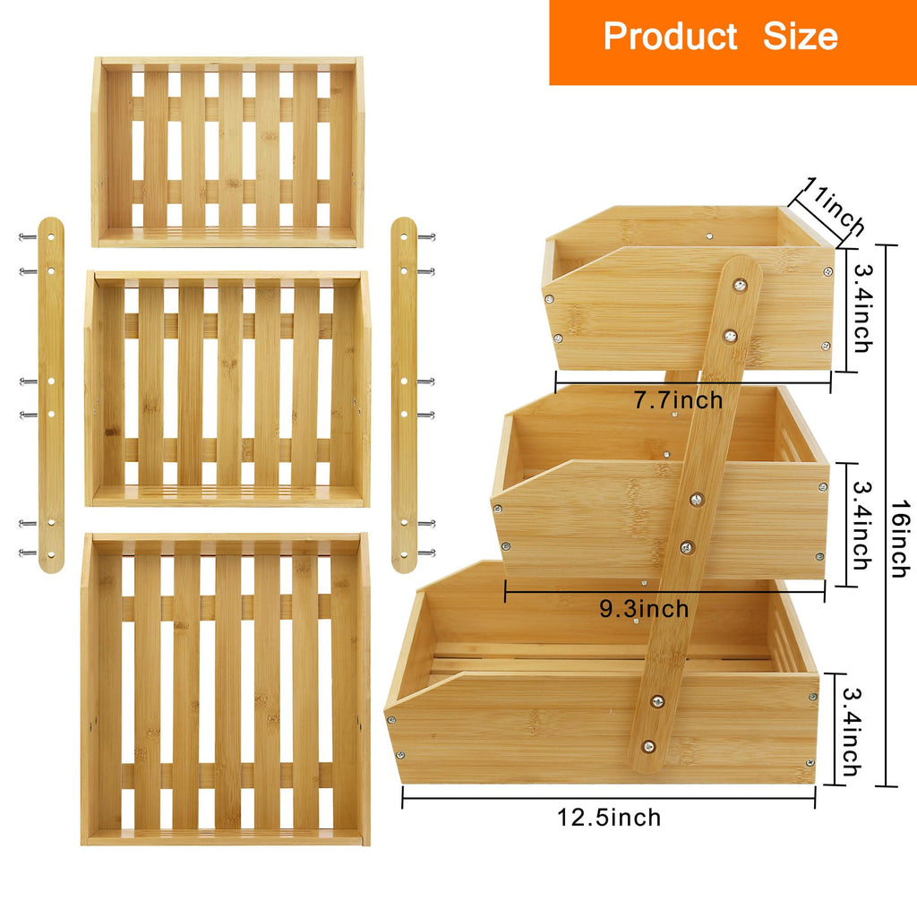 3 Tier Bamboo Fruit Basket C98515