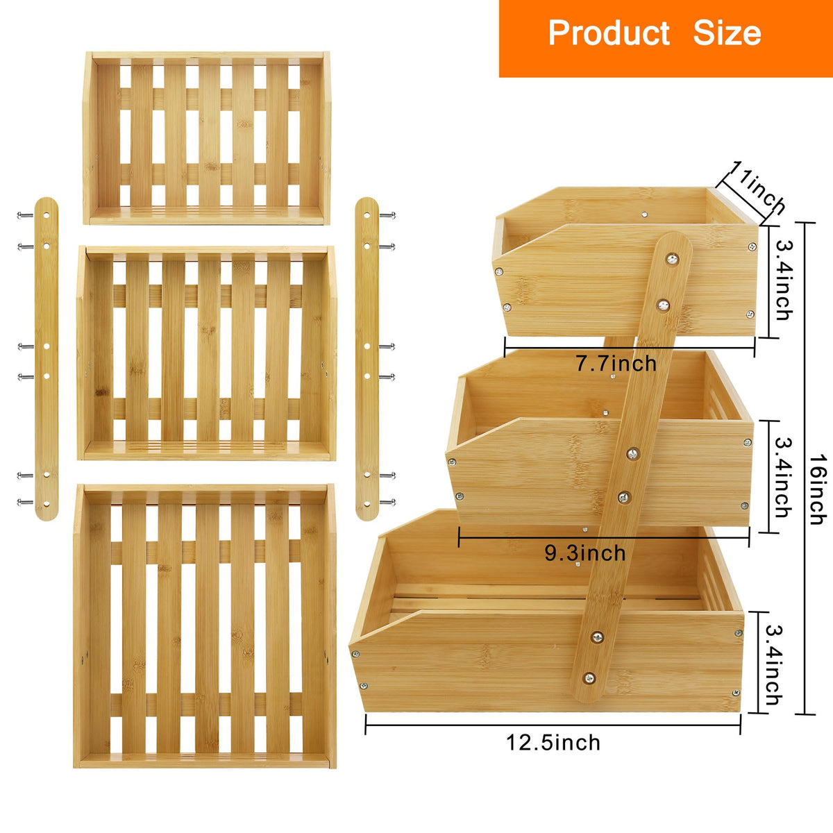 3 Tier Bamboo Fruit Basket C98515