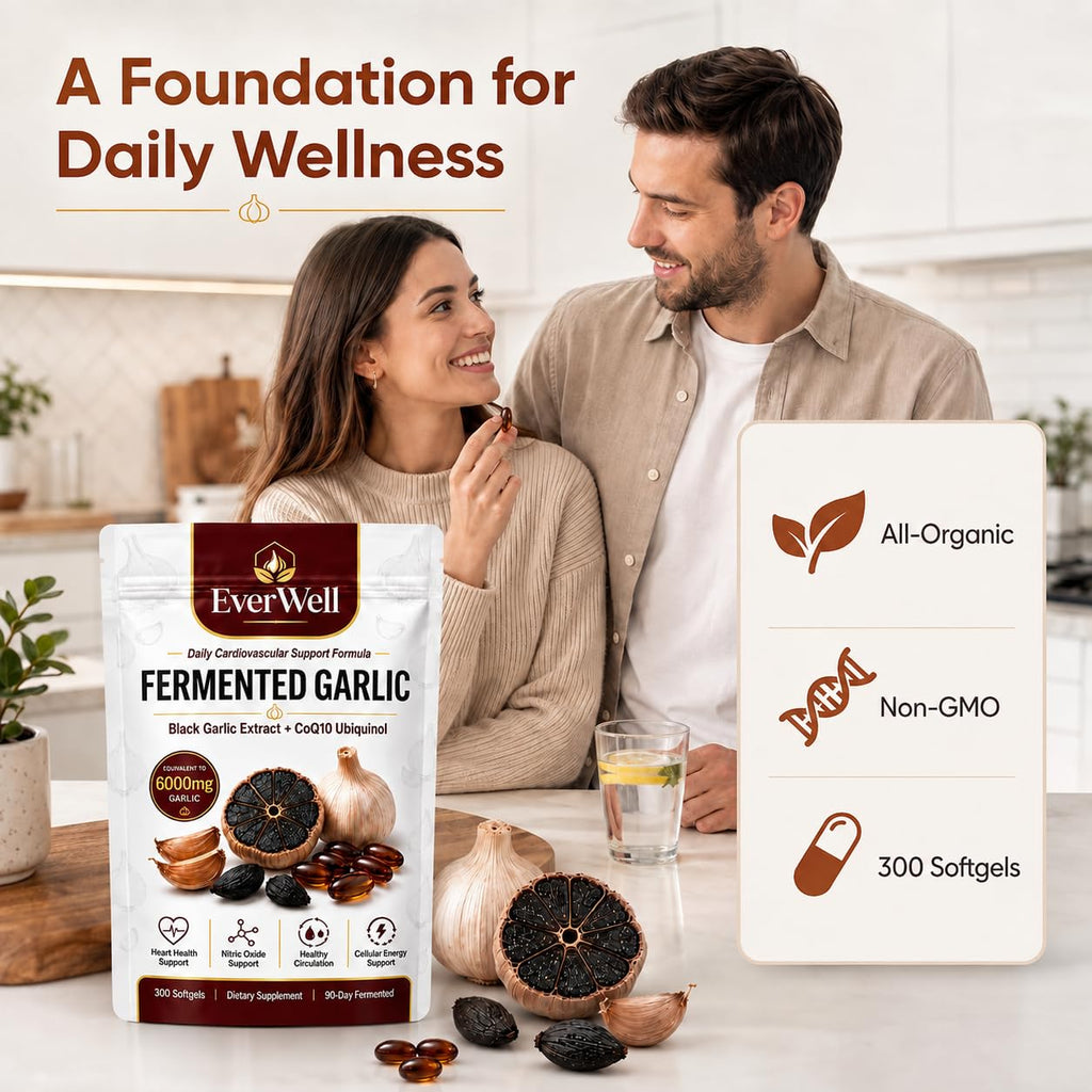 Black Garlic CoQ10 Softgels, 300 Softgels G8392