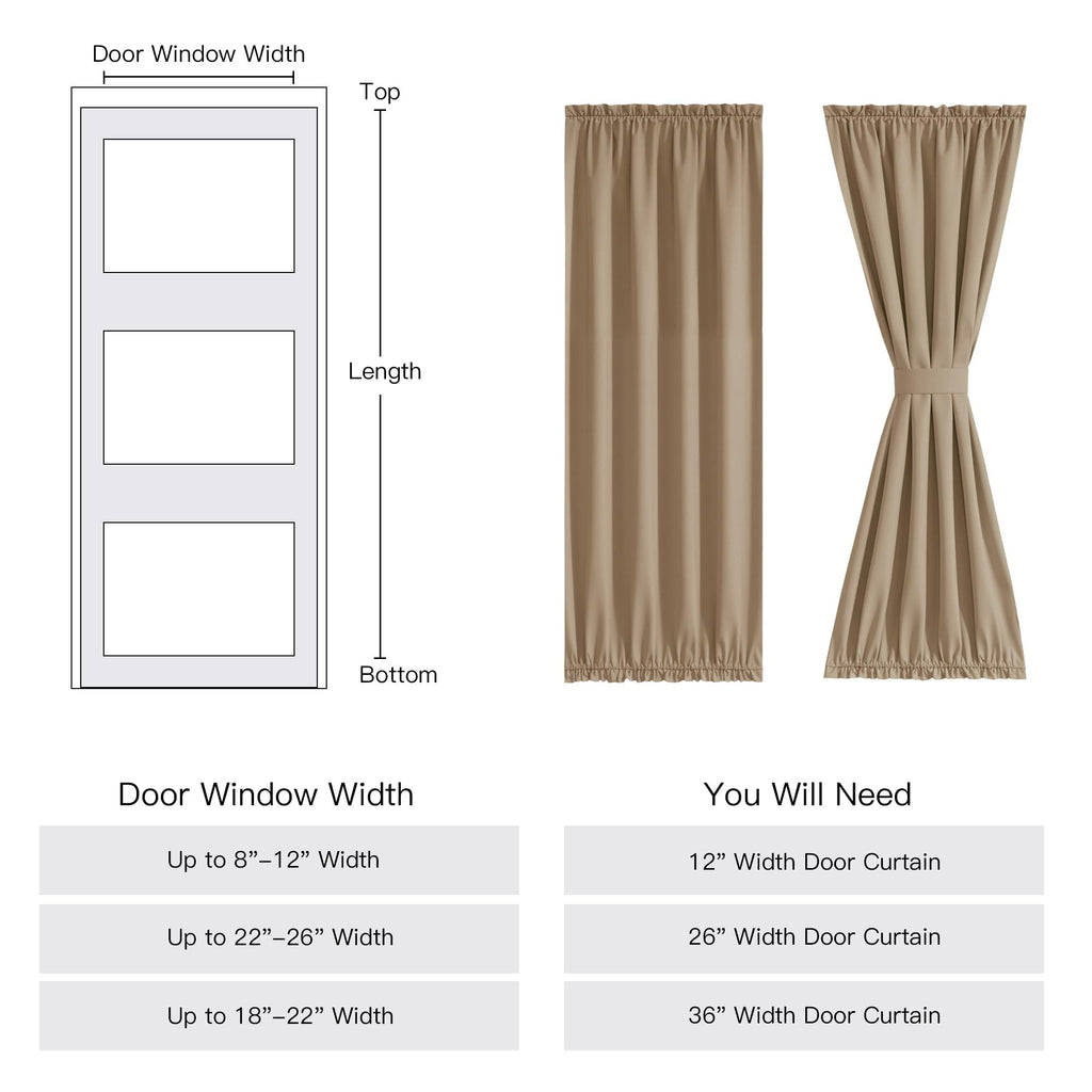 100% Blackout French Door Curtain Z440569