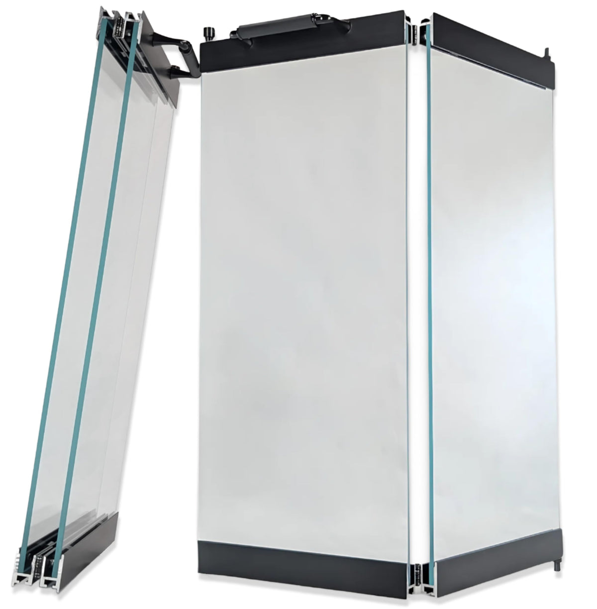 Black Replacement Glass Fireplace Doors Q317