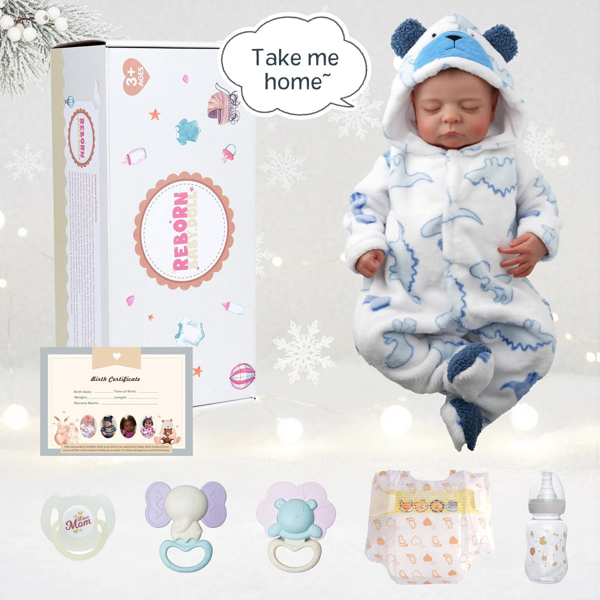 20 Inch Reborn Baby Doll Boy Soft Body W1861