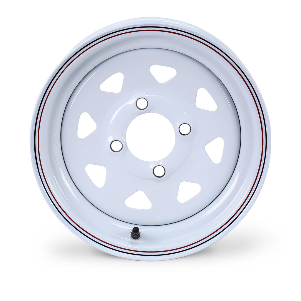 5.30-12 Trailer Tire & Wheel 6-Ply White Spoke Rim J3101