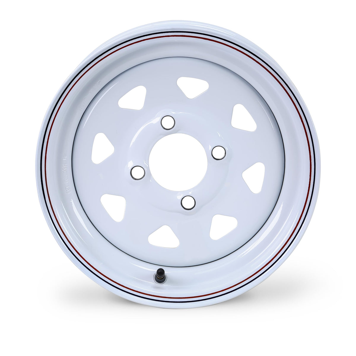5.30-12 Trailer Tire & Wheel 6-Ply White Spoke Rim J3101