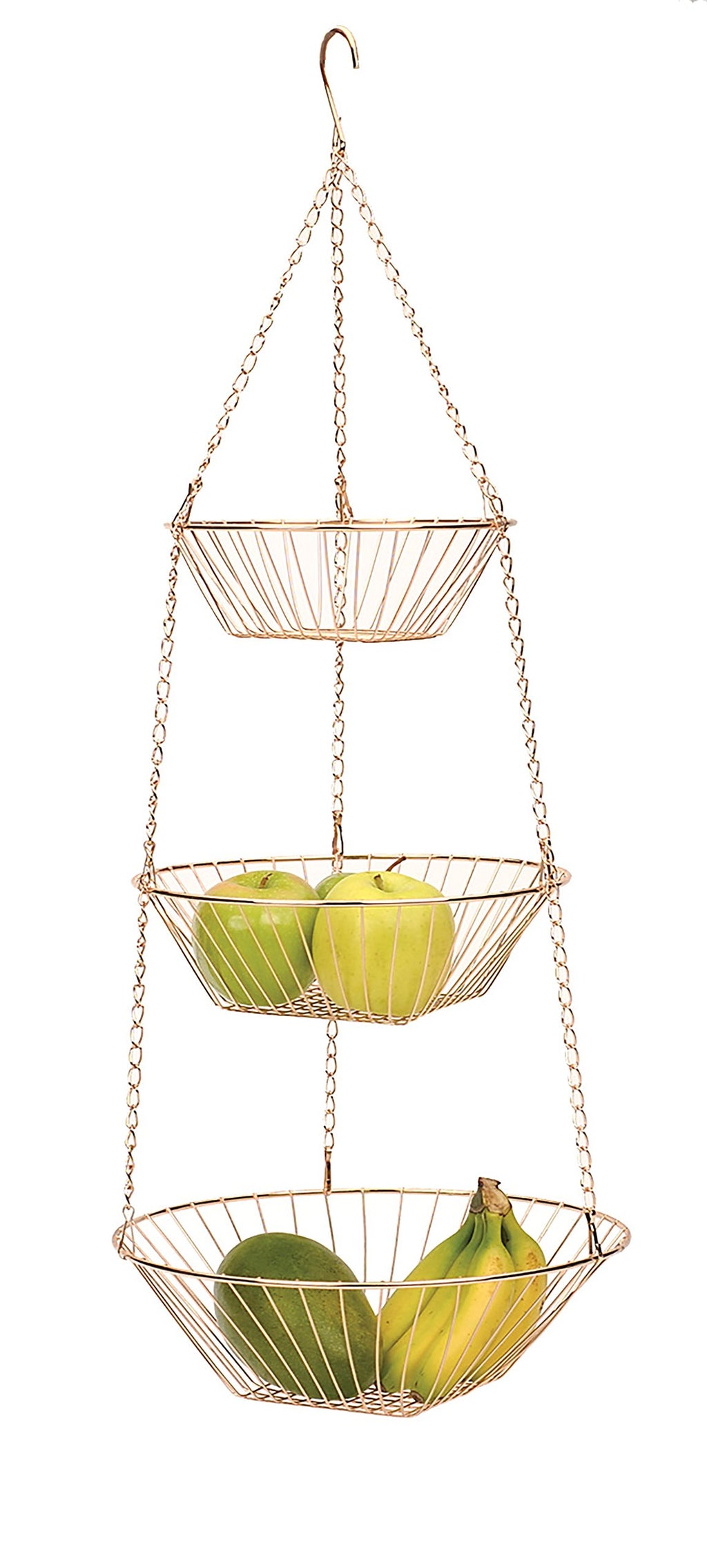 3-Tier Copper Wire Hanging Baskets W282