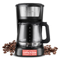 12 Cup Black Glass Carafe Drip Coffee Maker B13796