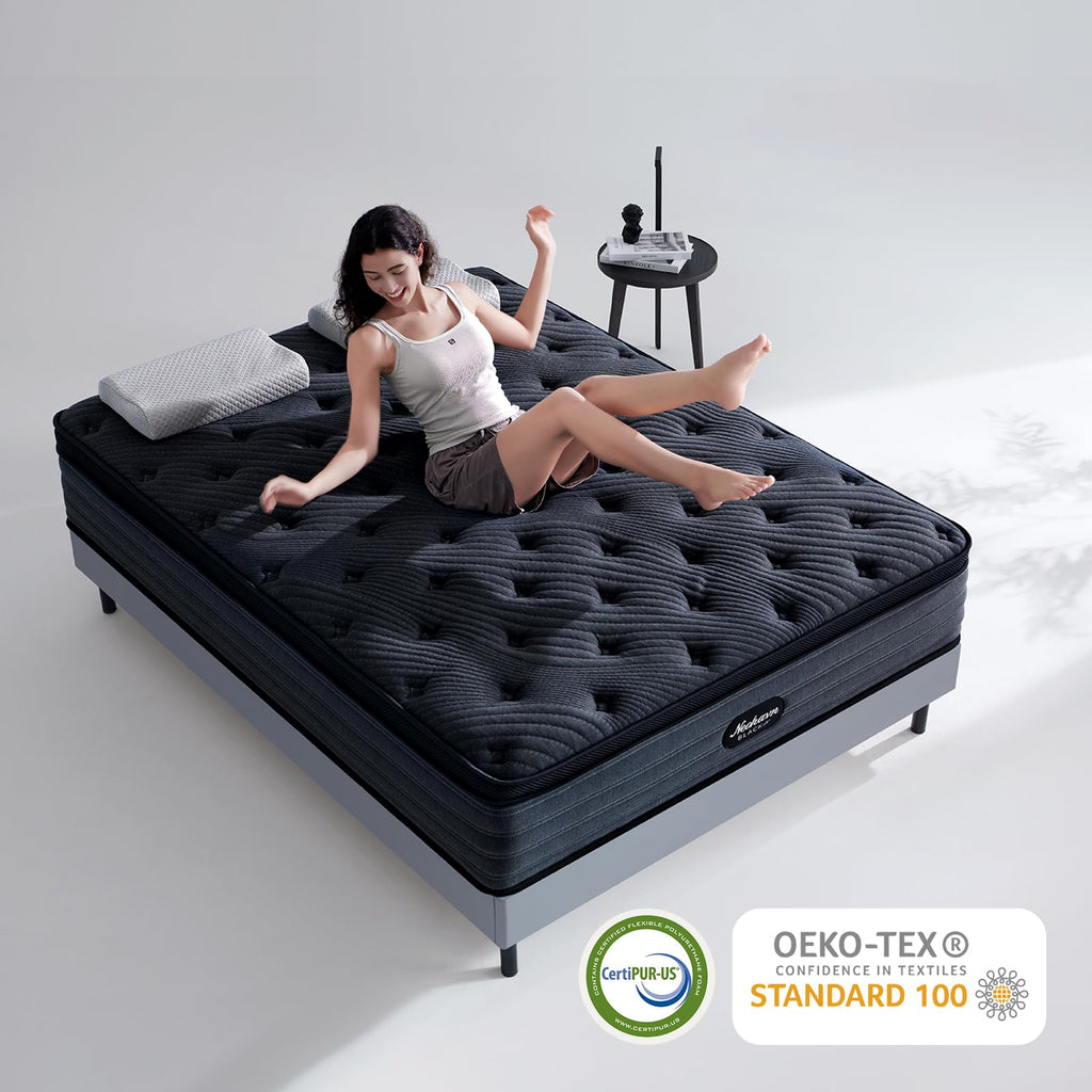 Full XL 12 Inch Cooling Gel Memory Foam Hybrid Mattress D756679