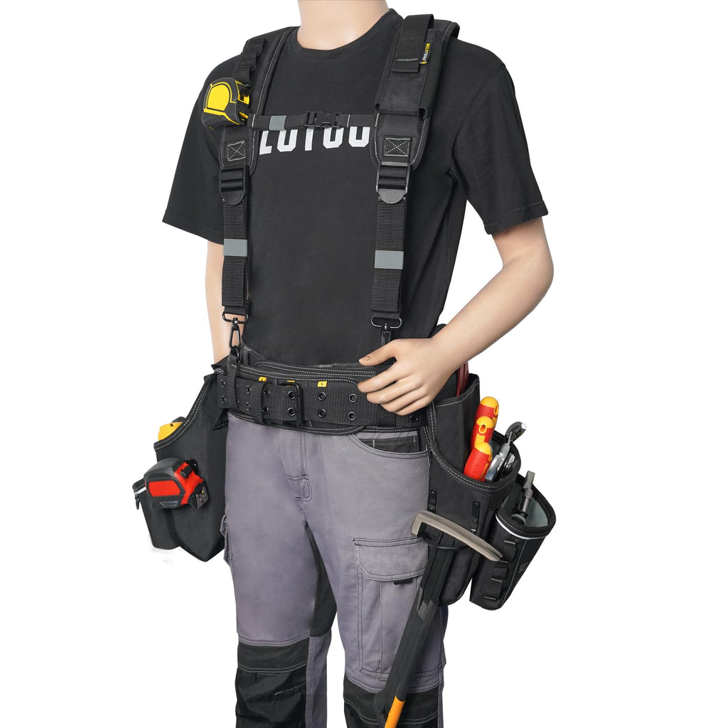 Tool Belt with Suspenders 32 Pockets 34"-48" Waist N734