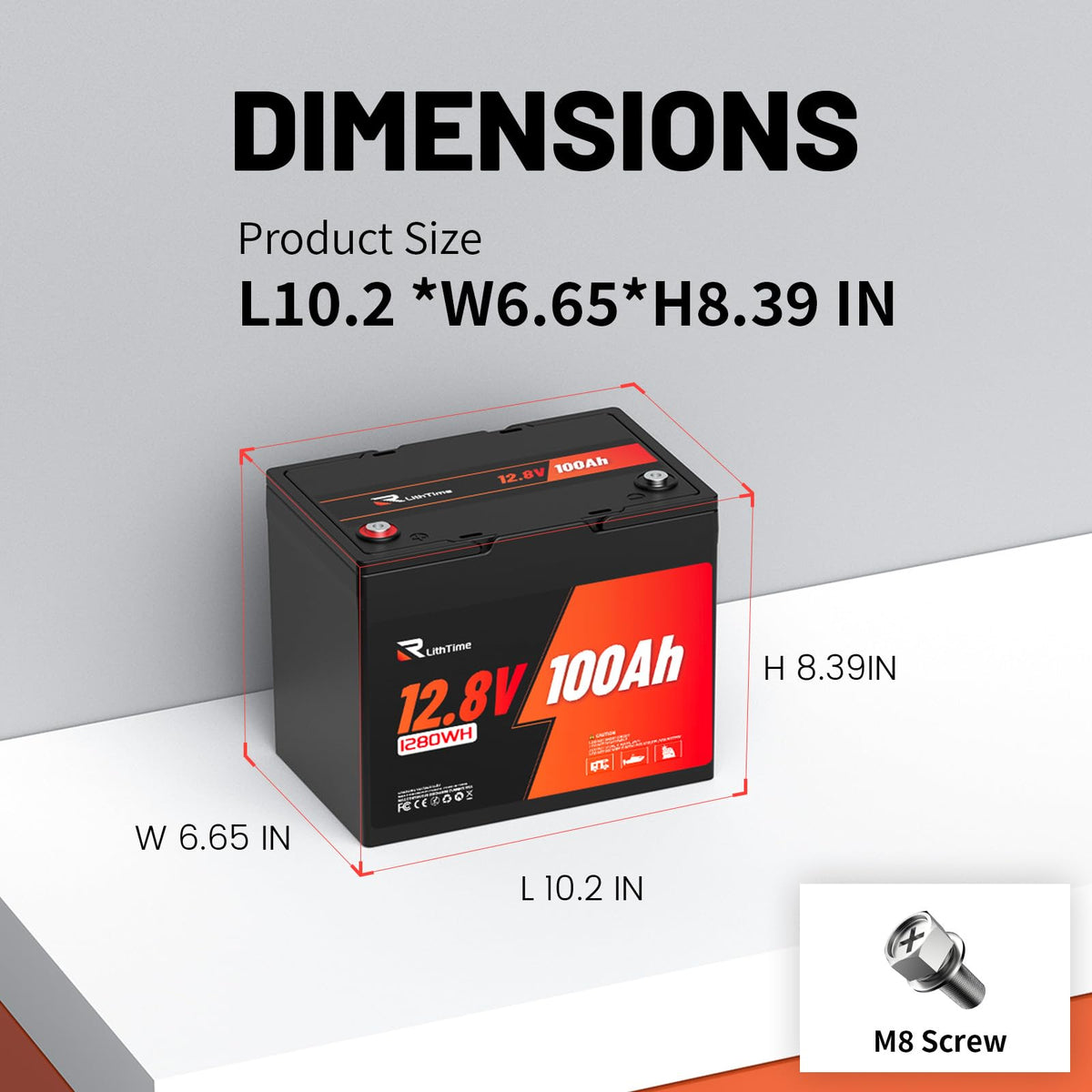 12V 100Ah LiFePO4 Battery Group 24 A7504