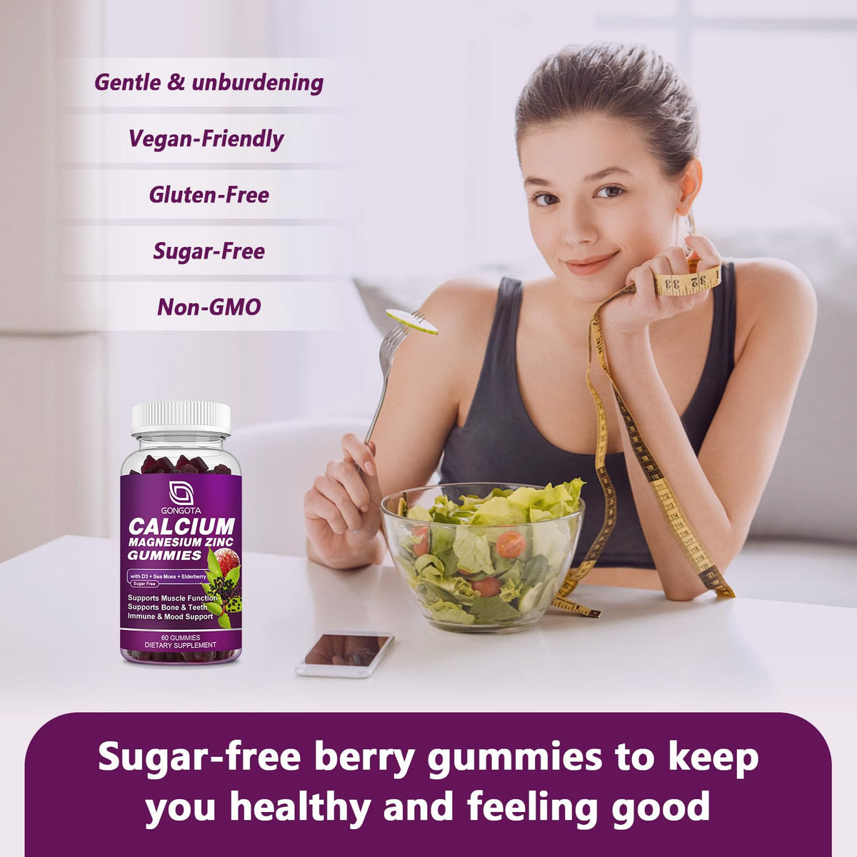 Calcium Magnesium Zinc with Vitamin D3 60 Count W40387
