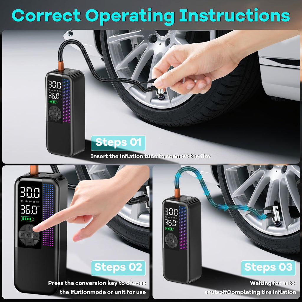 150PSI Portable Cordless Tire Inflator Air Compressor G235