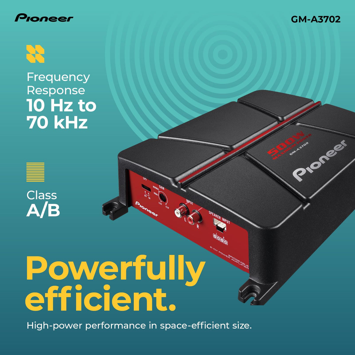 500W Max Class AB 2-Channel Car Amplifier D19283