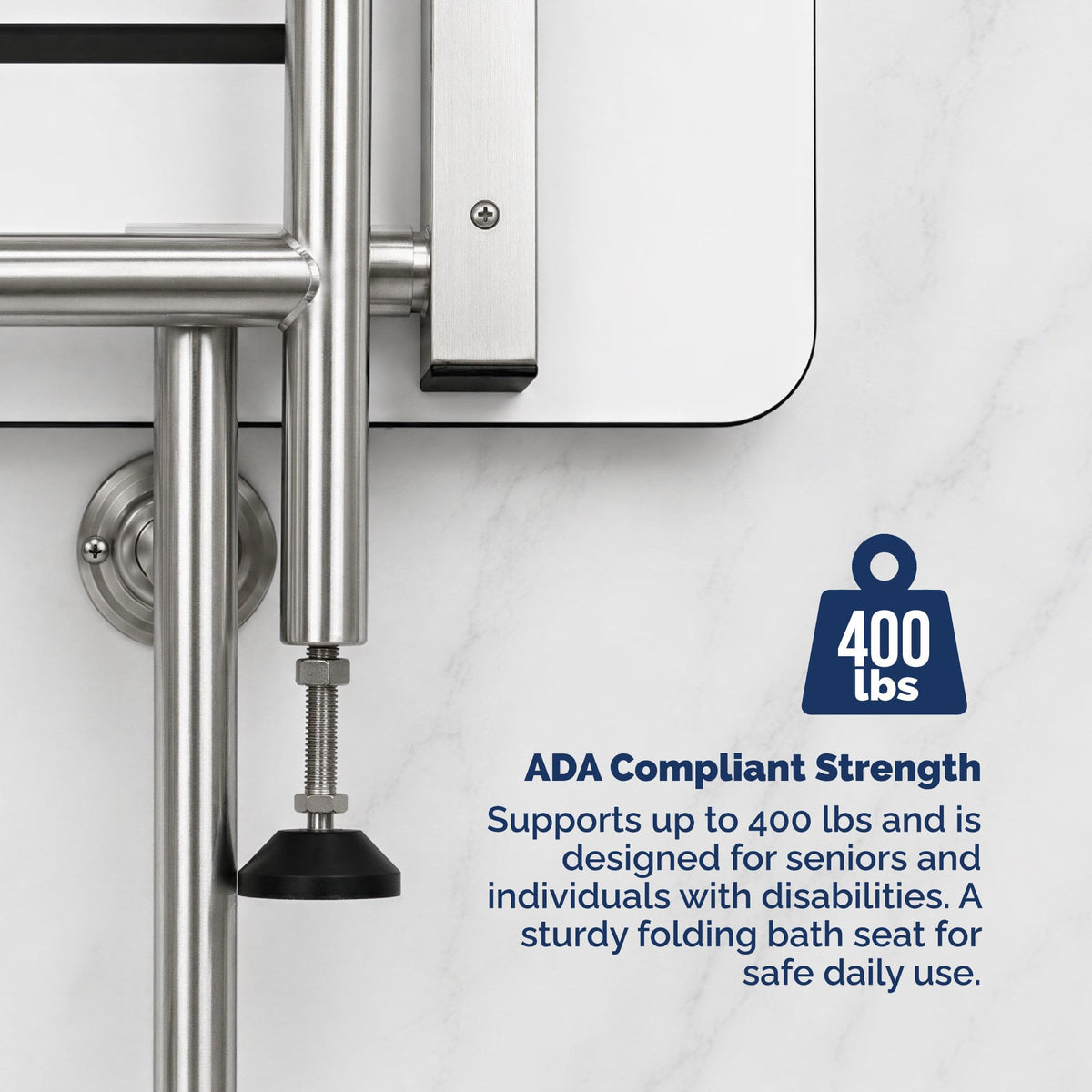 Wall Mounted Phenolic Folding Shower Seat with Legs G984