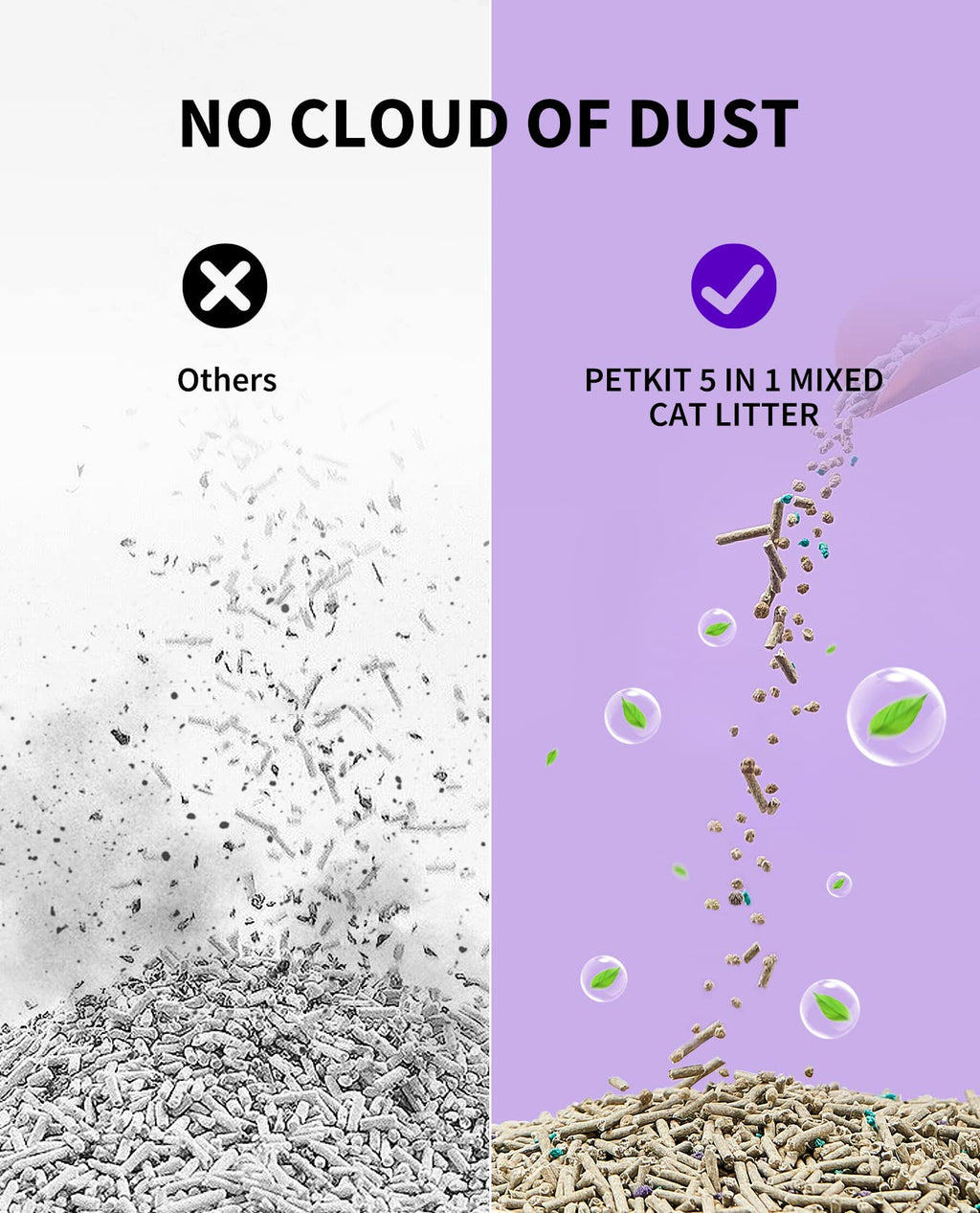 Mixed Cat Litter Fast Clumping Flushable Ultra Absorbent 7.9lb×2 Bags O785