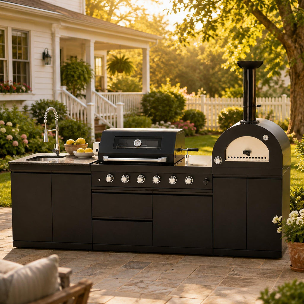 106" Propane BBQ Grill with Pizza Oven A87748