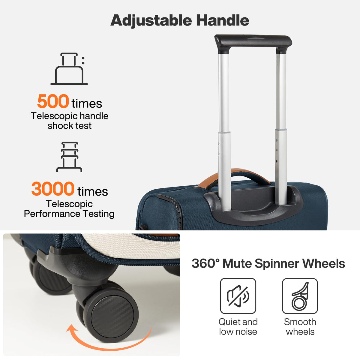 20 Inch Expandable Softside Carry On Luggage with Front Pocket P243