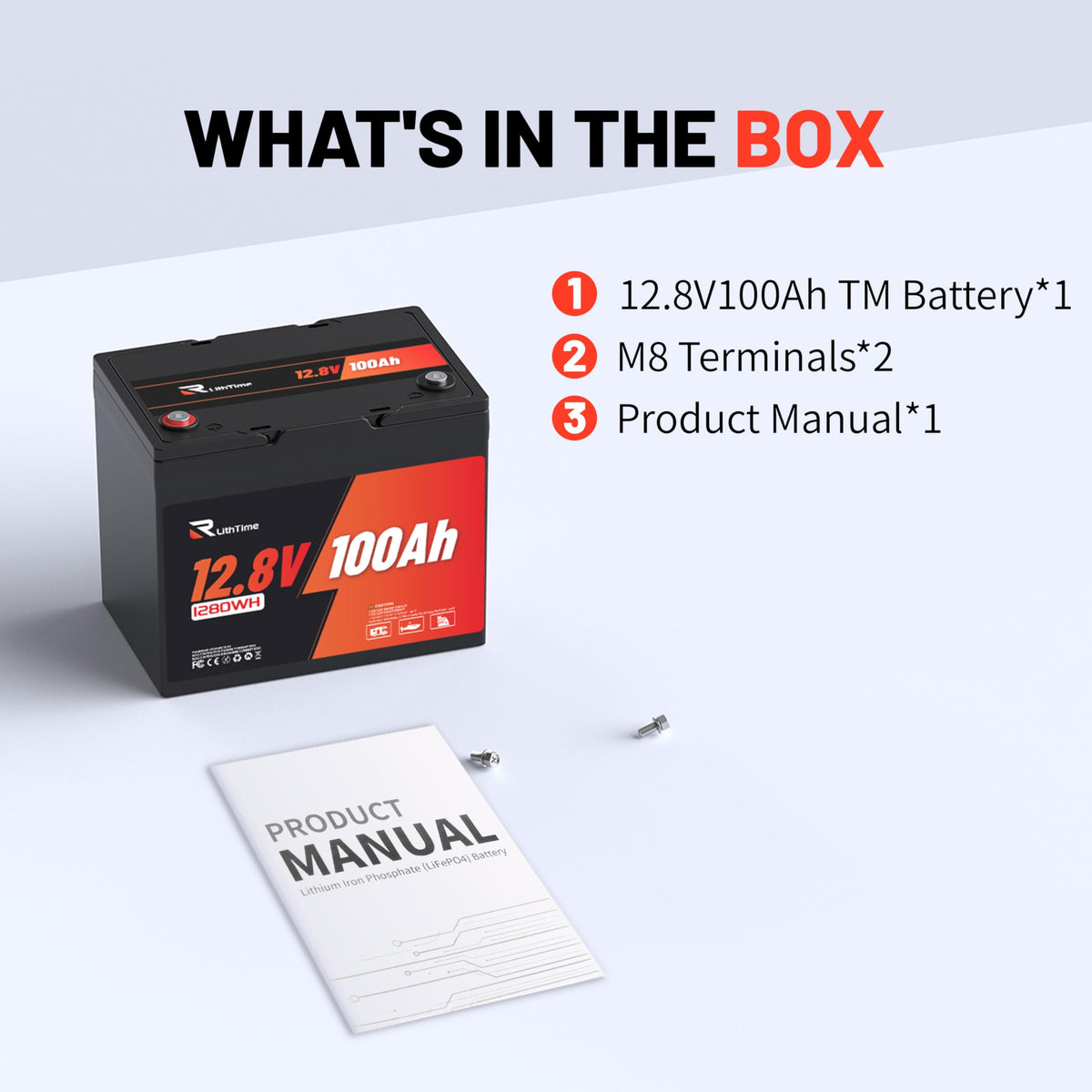 12V 100Ah LiFePO4 Battery Group 24 A7504
