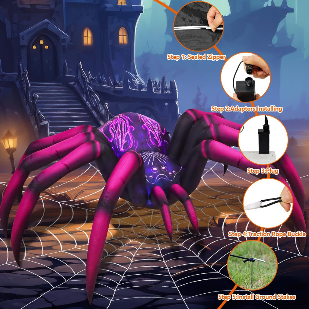 9 FT Halloween Inflatables with Built-in LEDs F96801