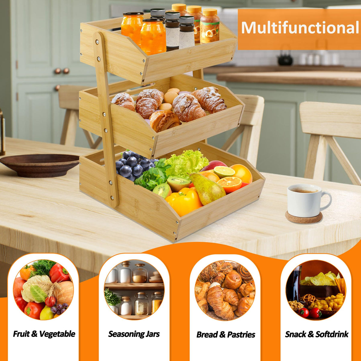 3 Tier Bamboo Fruit Basket C98515