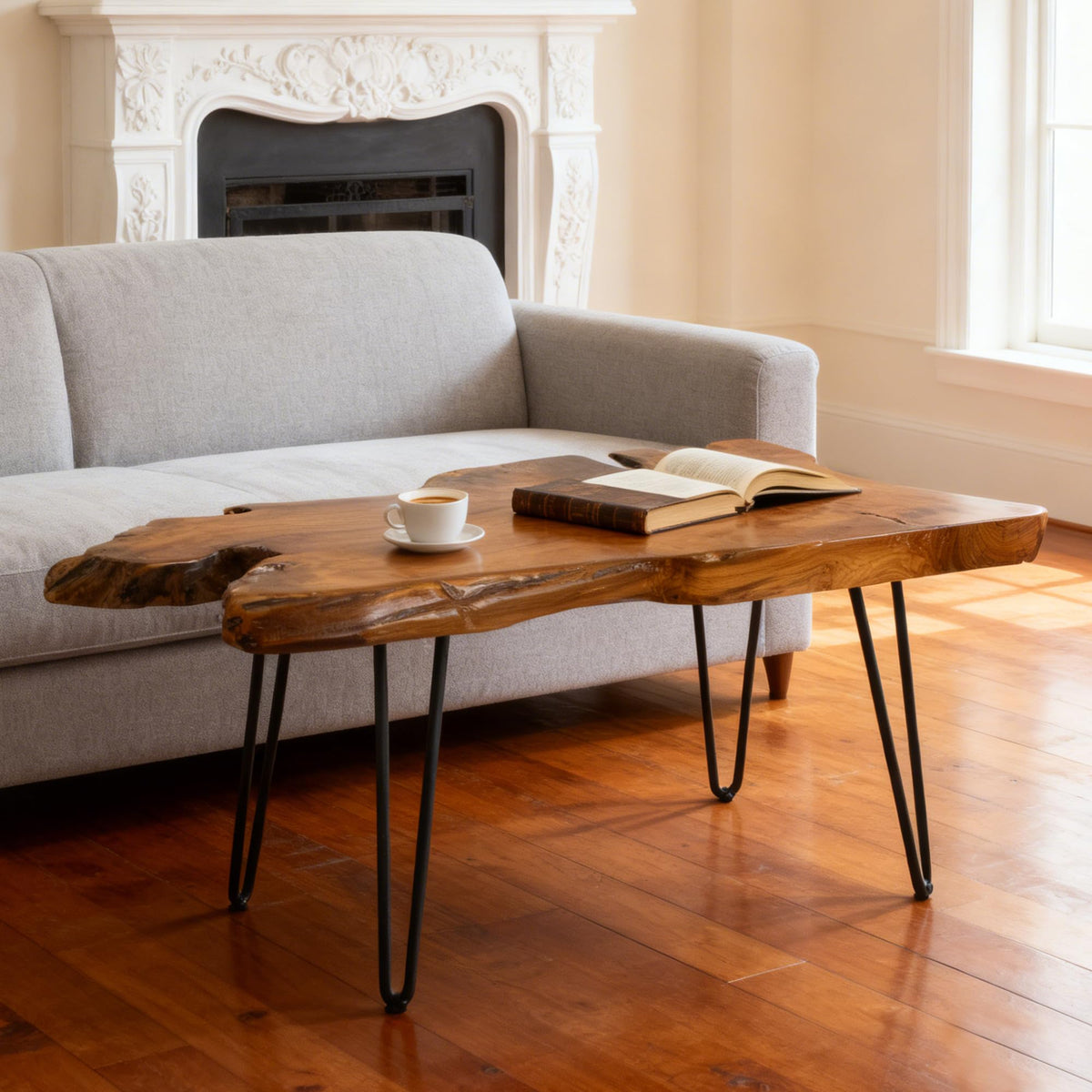 Live Edge Solid Wood Coffee Table Y327937