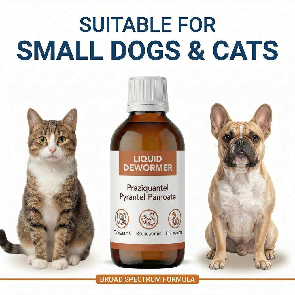 Praziquantel & Pyrantel Liquid Dewormer for Dog and Cat 3.4 fl oz H7892