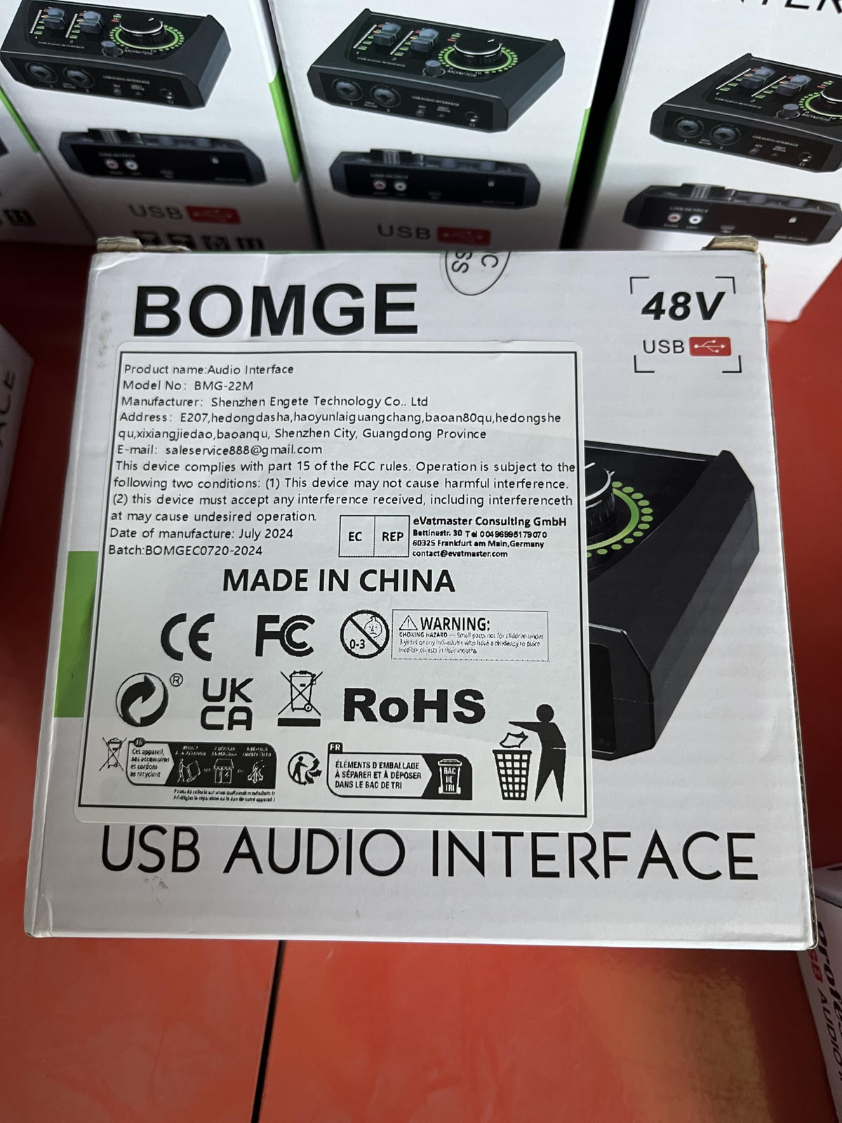 2 Channel USB Audio Interface with XLR 48V Phantom Power V5997